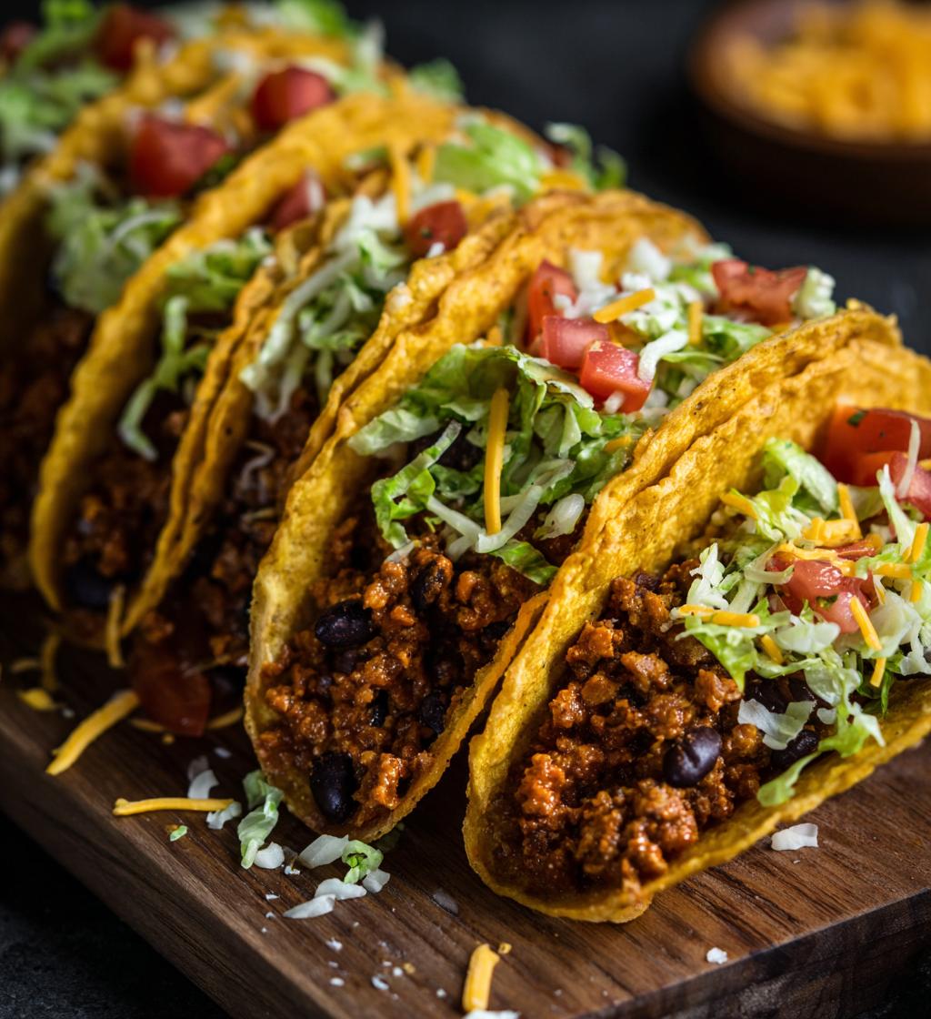 Crispy Ground Turkey Black Bean Tacos