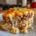 French Onion Ground Beef Rice Casserole