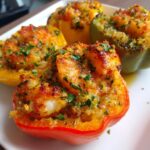 Garlic Butter Shrimp Stuffed Peppers