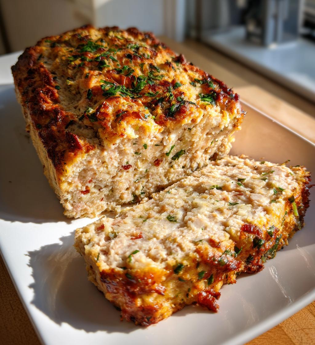 Garlic Parmesan Chicken Meatloaf