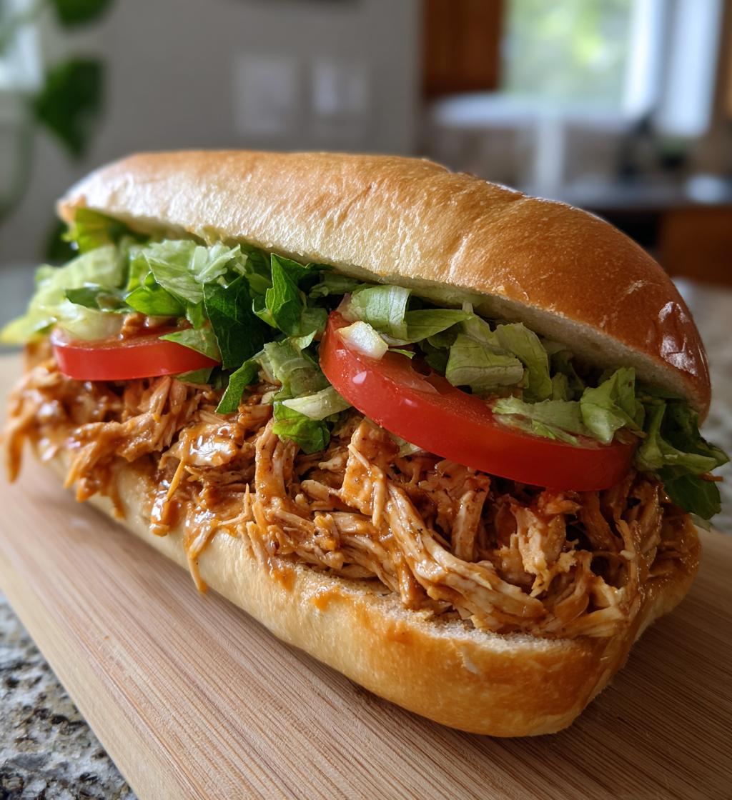 Honey Mustard Shredded Chicken Sandwich
