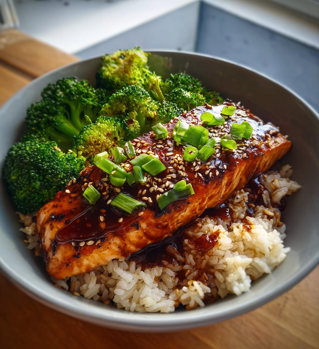 Honey Sriracha Salmon Bowls