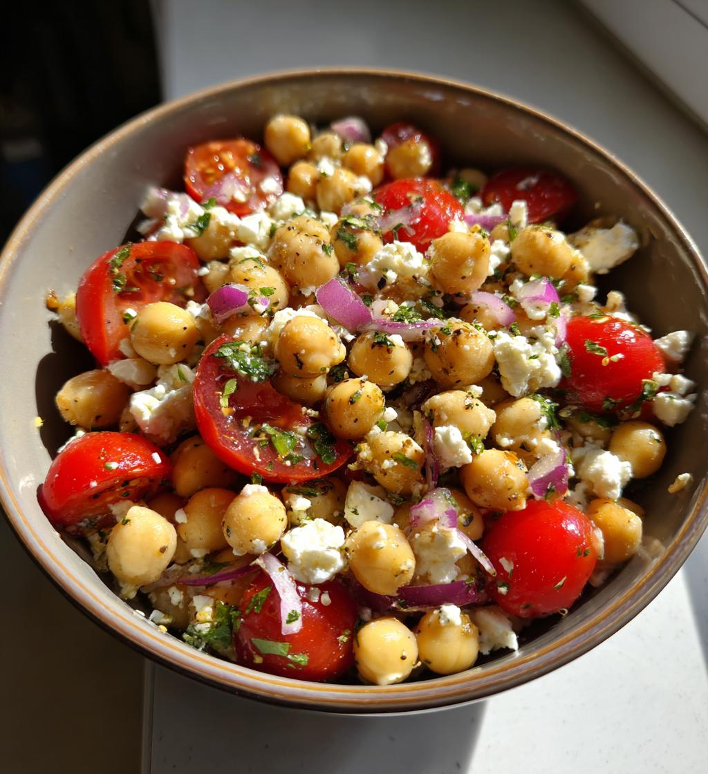 Lemony Chickpea Feta Salad - detail 1