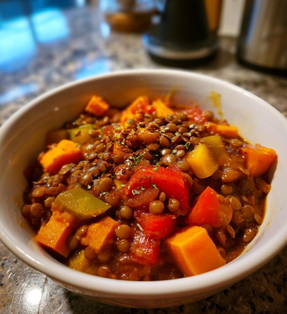 Lentil Sweet Potato Chili