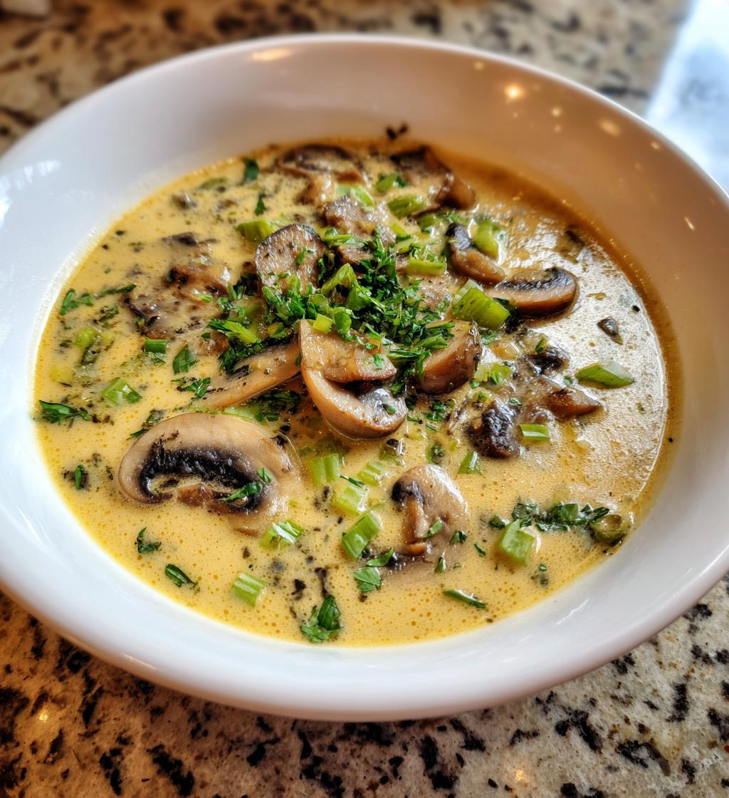 Mushroom Celery Soup - detail 1