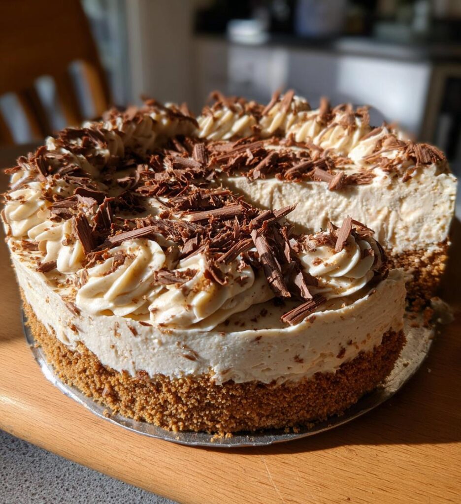 No Bake Cookie Butter Cheesecake