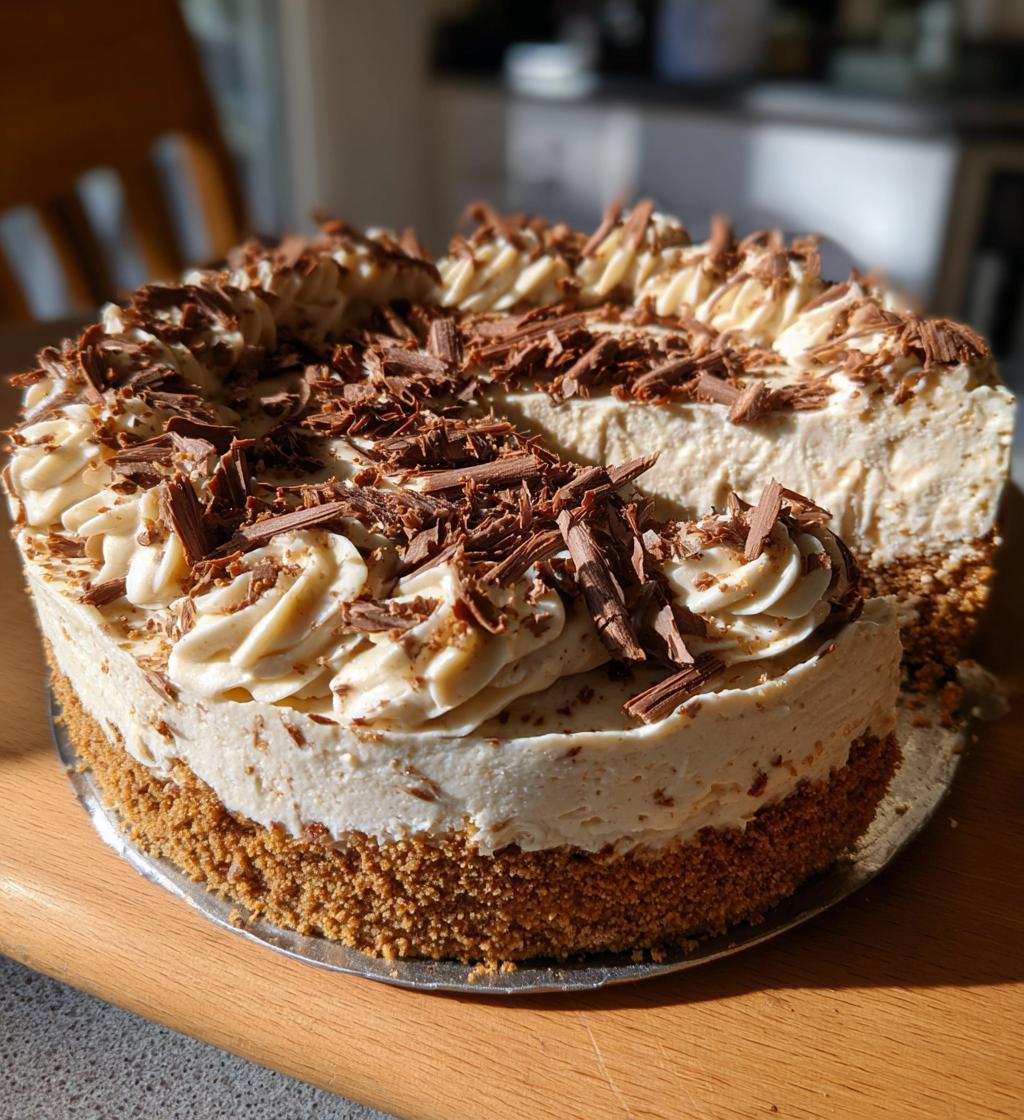 No Bake Cookie Butter Cheesecake