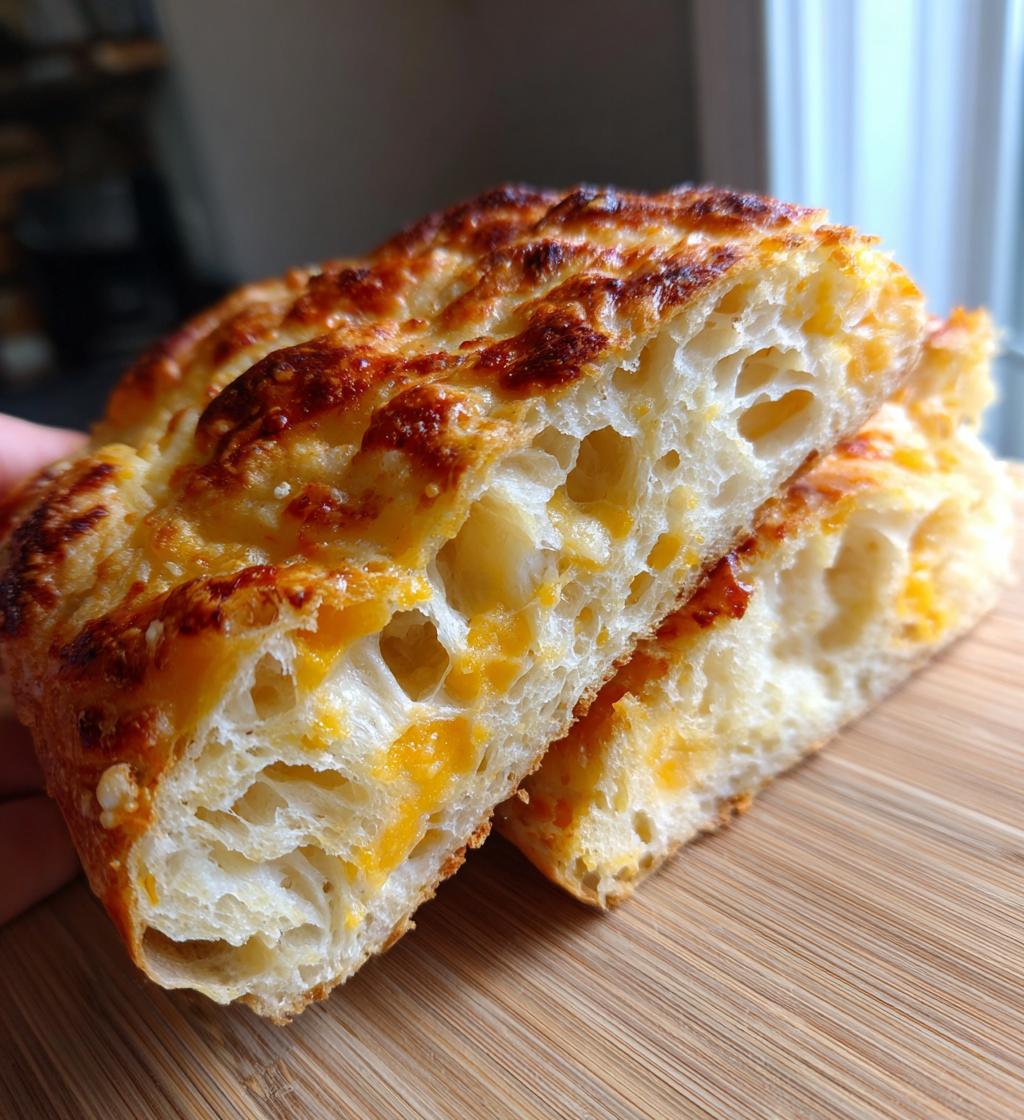 No Knead Cheddar Bread