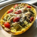 Pesto Chicken Spaghetti Squash