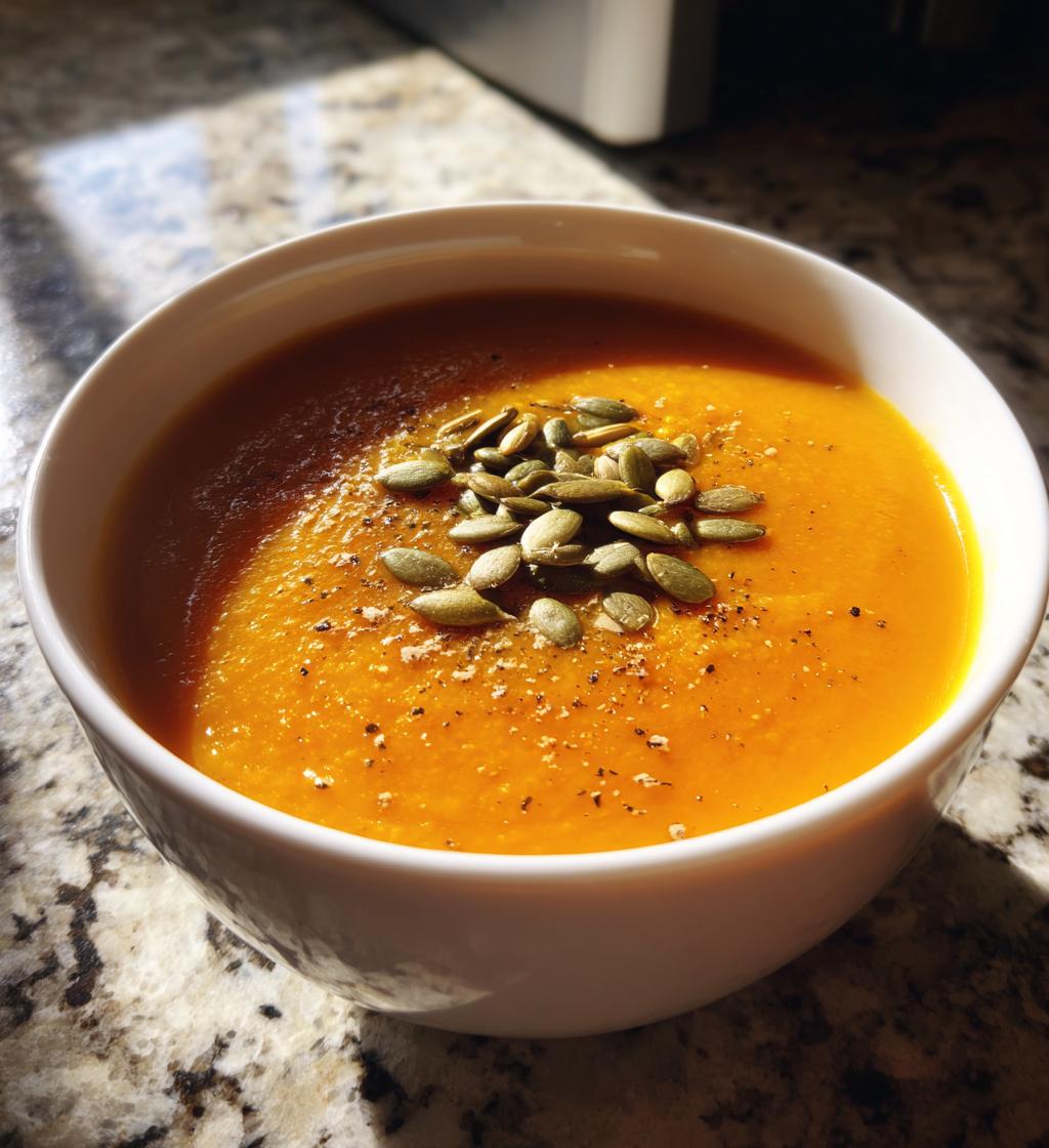 Pumpkin Sweet Potato Soup - detail 1
