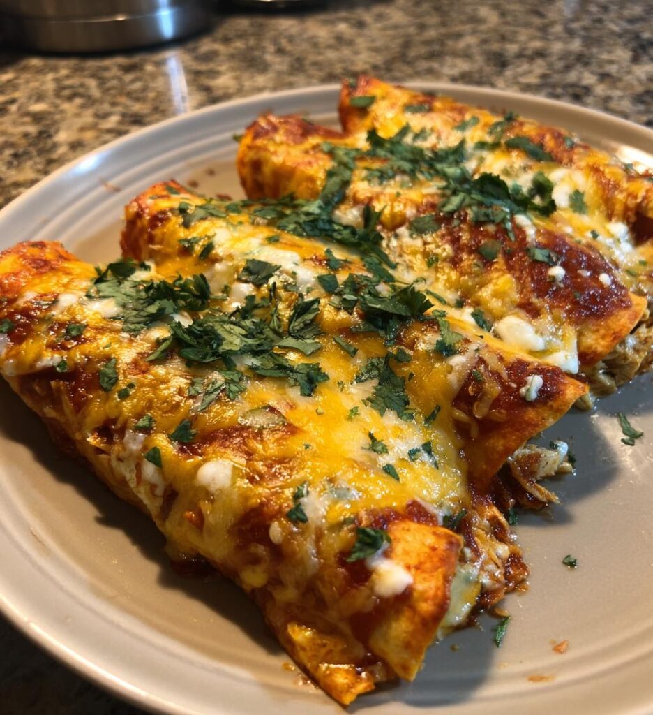 Queso Chicken Enchiladas