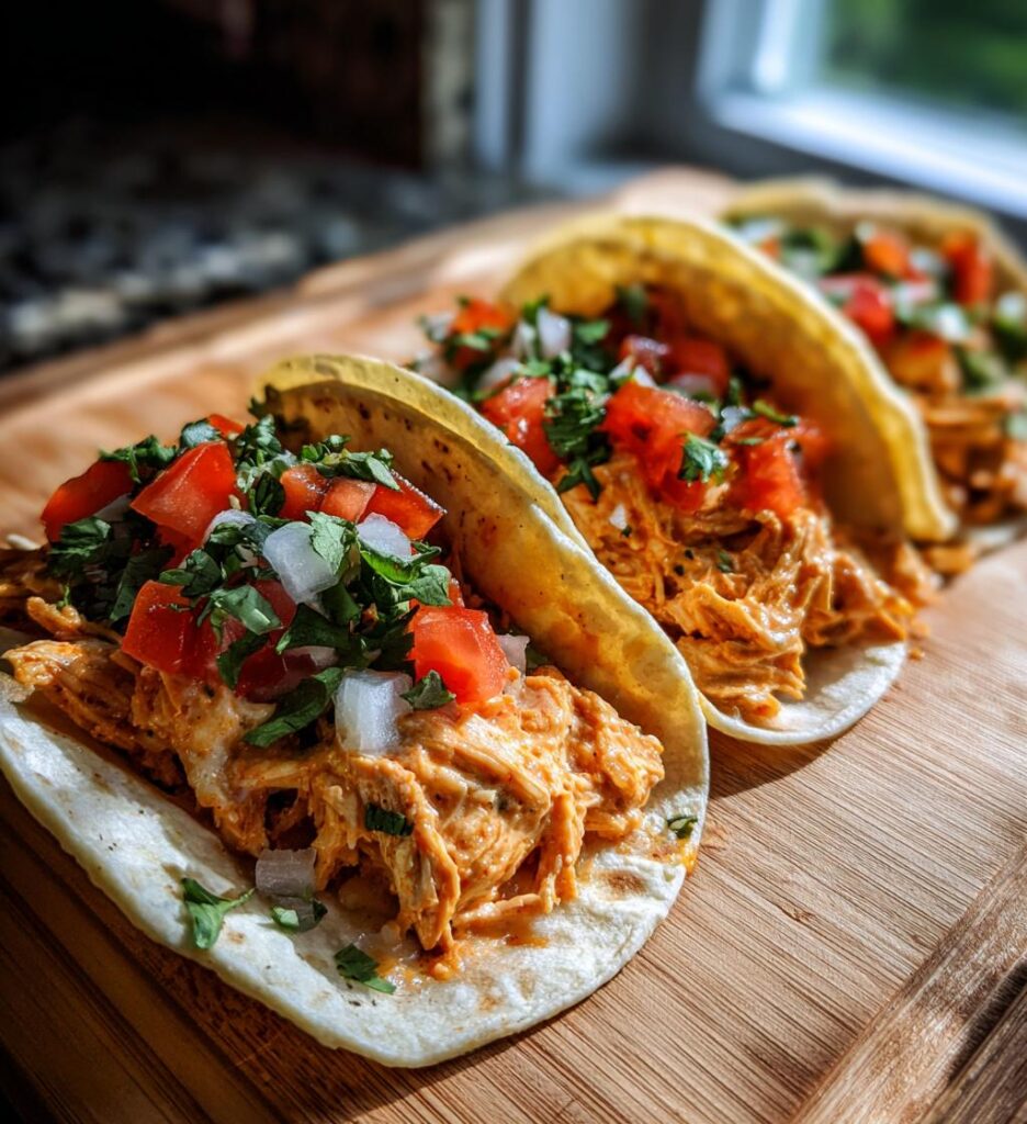 Queso Chicken Tacos