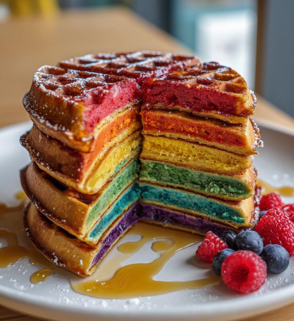 Rainbow Waffles