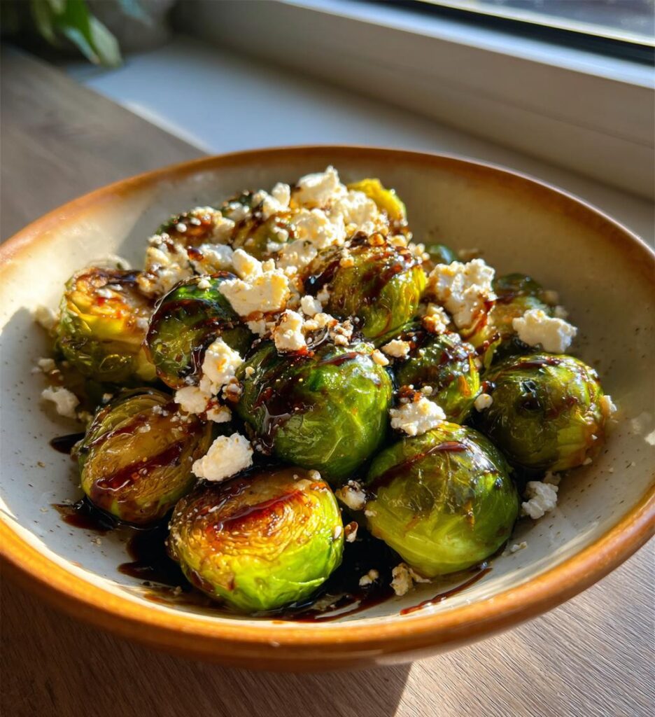 Roasted Brussels Sprouts Goat Cheese