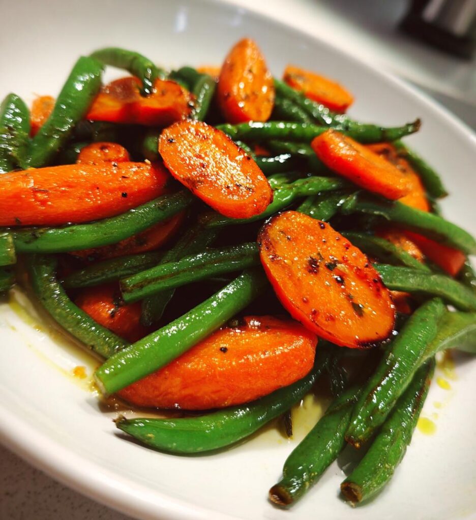 Roasted Carrots and Green Beans