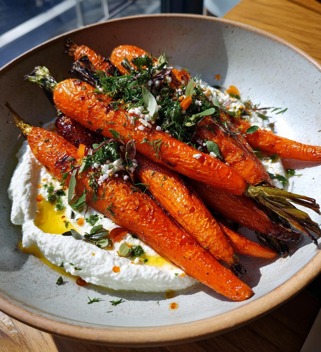 Roasted Carrots Whipped Ricotta