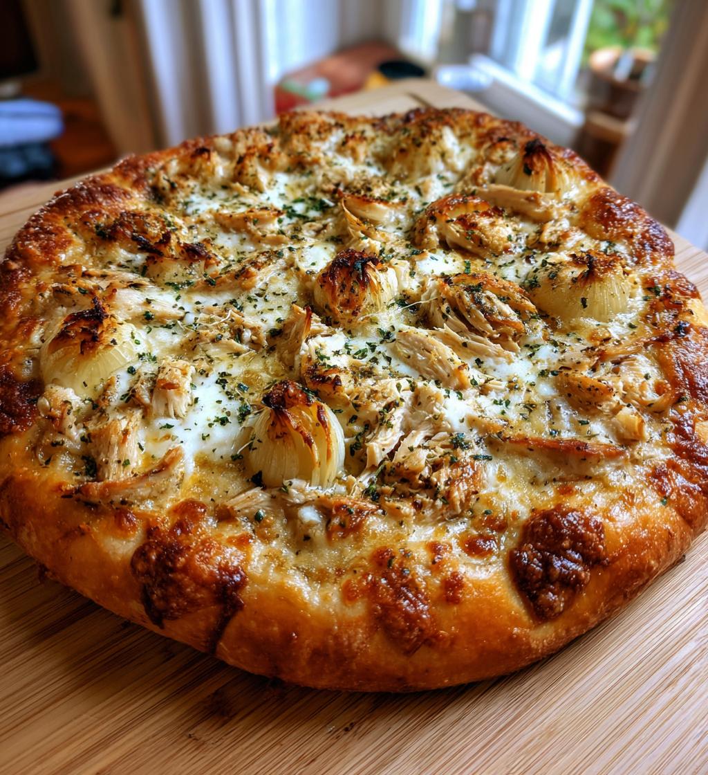 Roasted Garlic White Chicken Pizza - detail 1