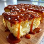 Salted Caramel Butter Cake Bars