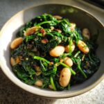Sauteed Garlic Spinach White Beans