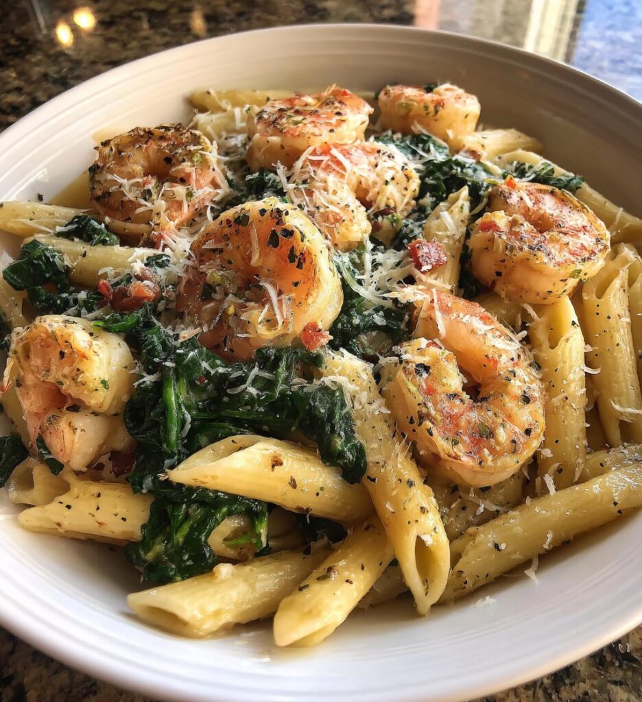 Shrimp Penne Spinach
