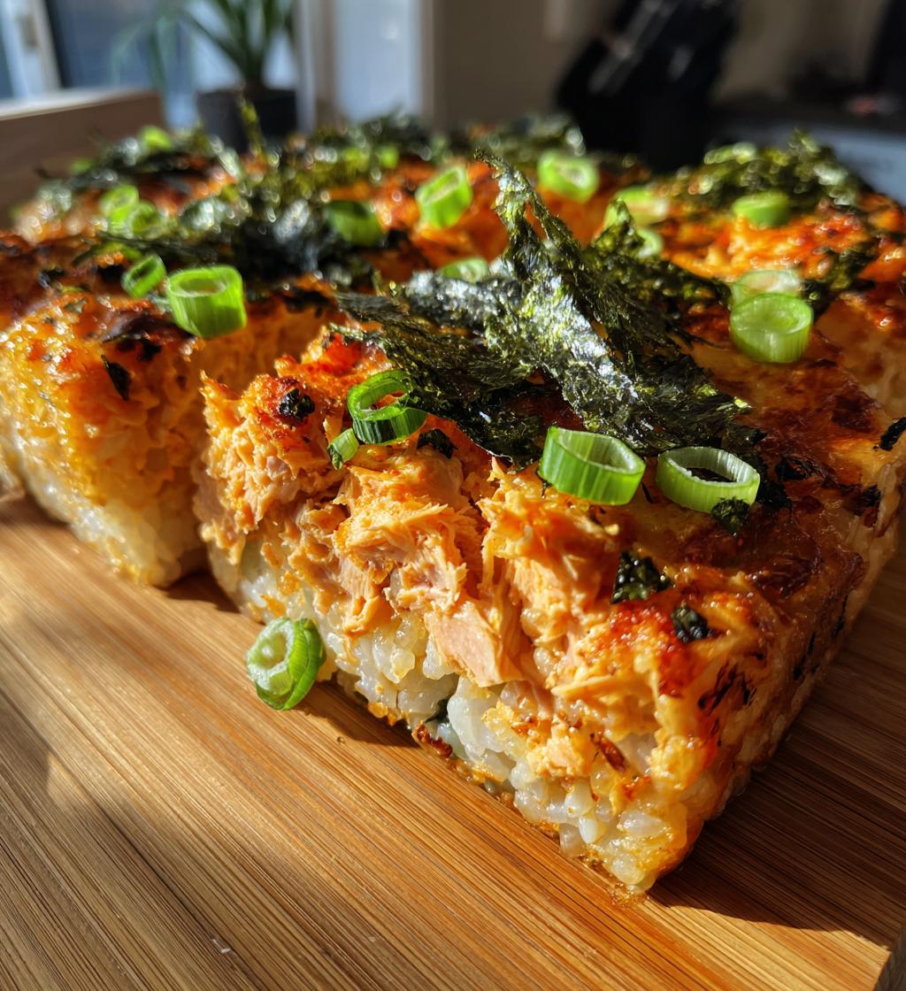 Spicy Salmon Sushi Bake - detail 1