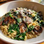 Spinach Mushroom Orzo