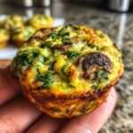 Spinach Mushroom Quiche Muffins