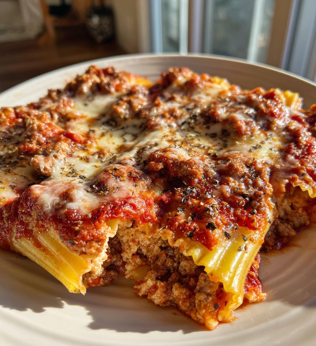 Stuffed Manicotti Meat Sauce