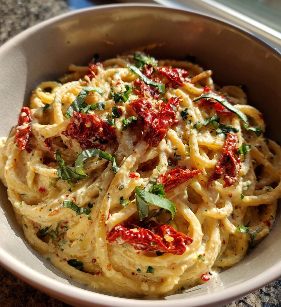 Sun Dried Tomato Tahini Pasta