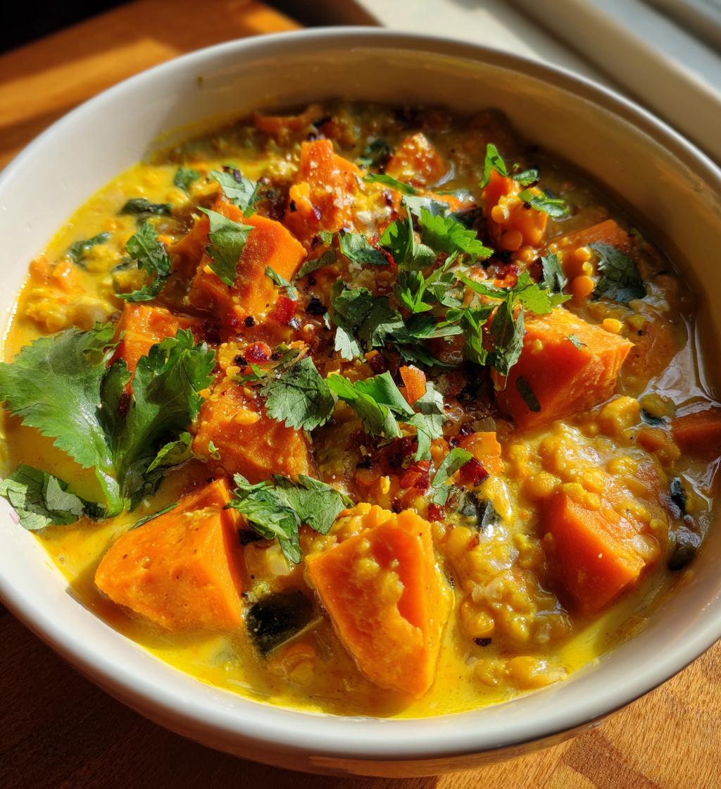 Sweet Potato Coconut Lentil Stew