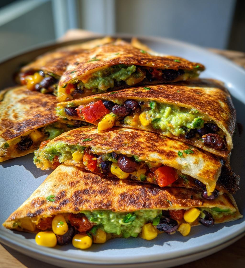 Vegan Black Bean Avocado Quesadillas - detail 1