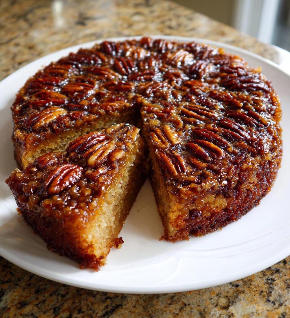 Vegan Pecan Upside Down Cake