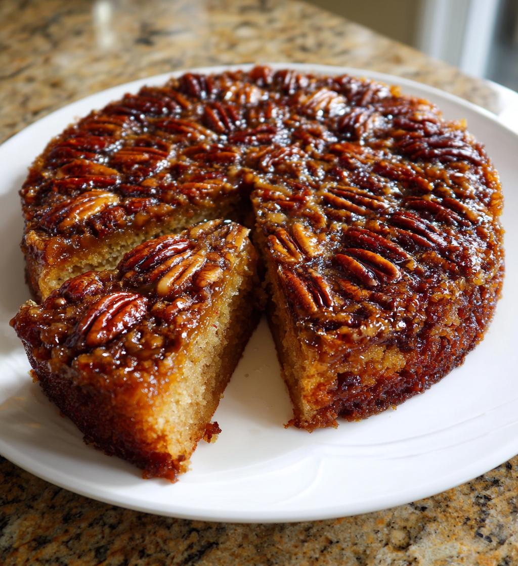 Vegan Pecan Upside Down Cake