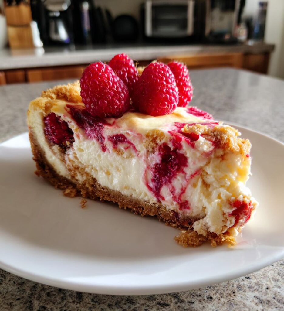 White Chocolate Raspberry Cheesecake