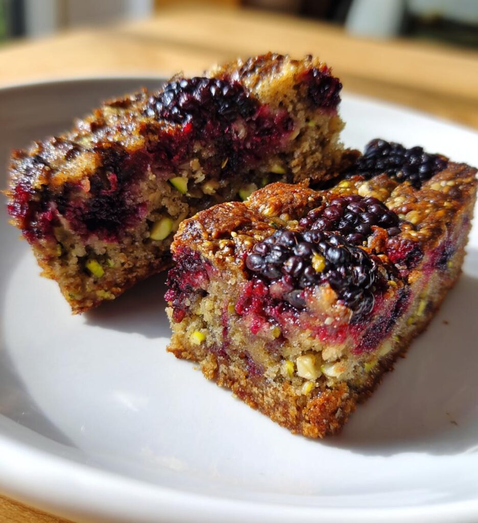 Blackberry Pistachio Bars