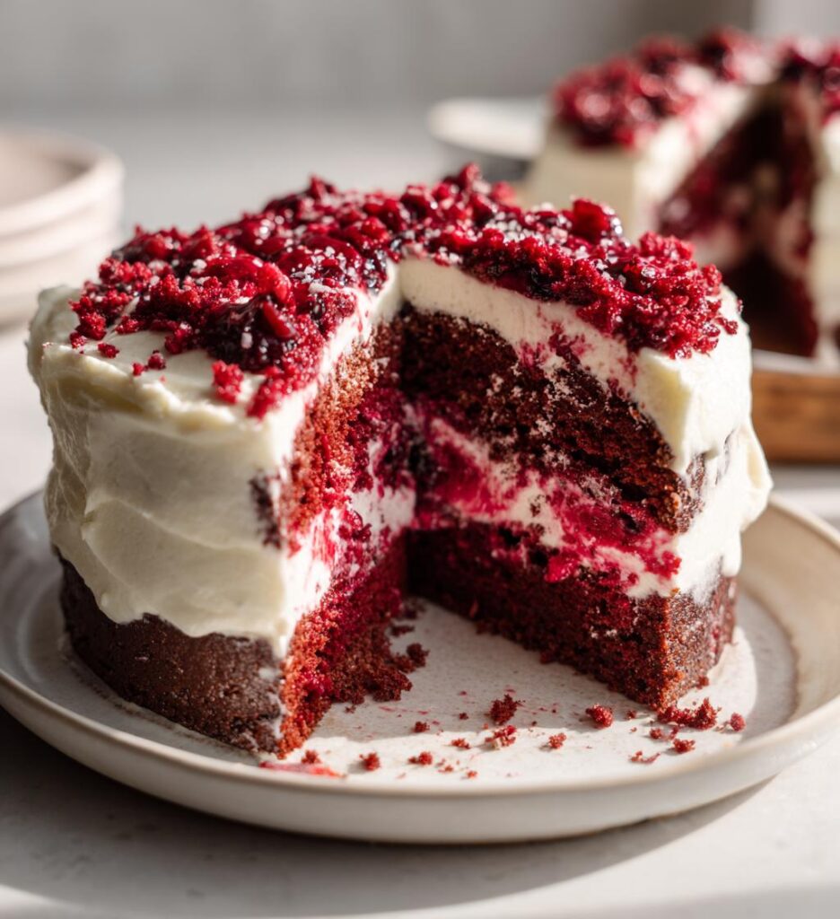 Blackberry Velvet Cake
