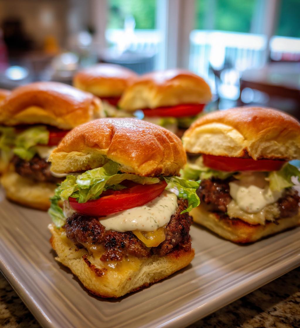 Burger Sliders Garlic Aioli