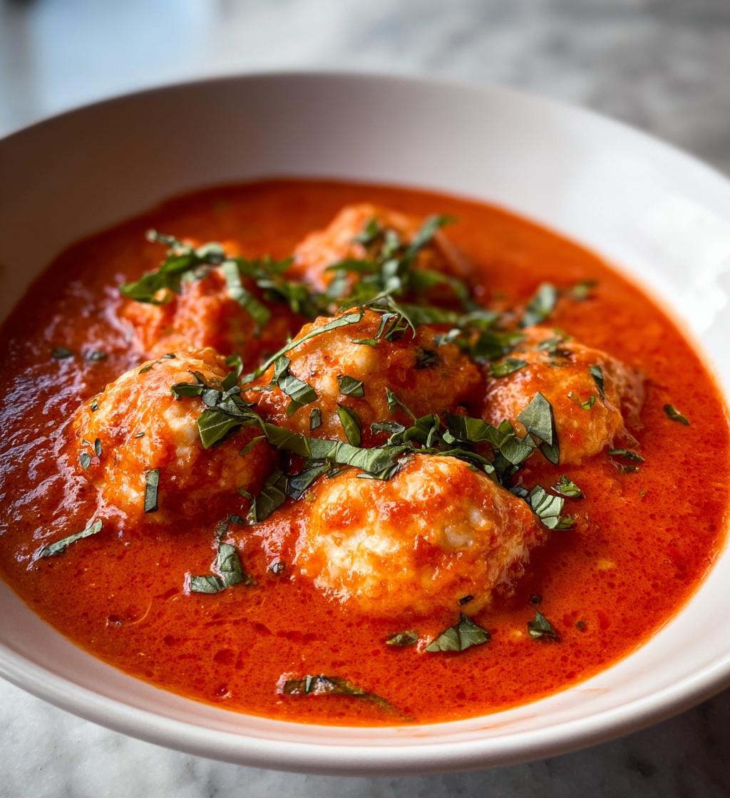 Cheese Dumpling Tomato Soup - detail 1