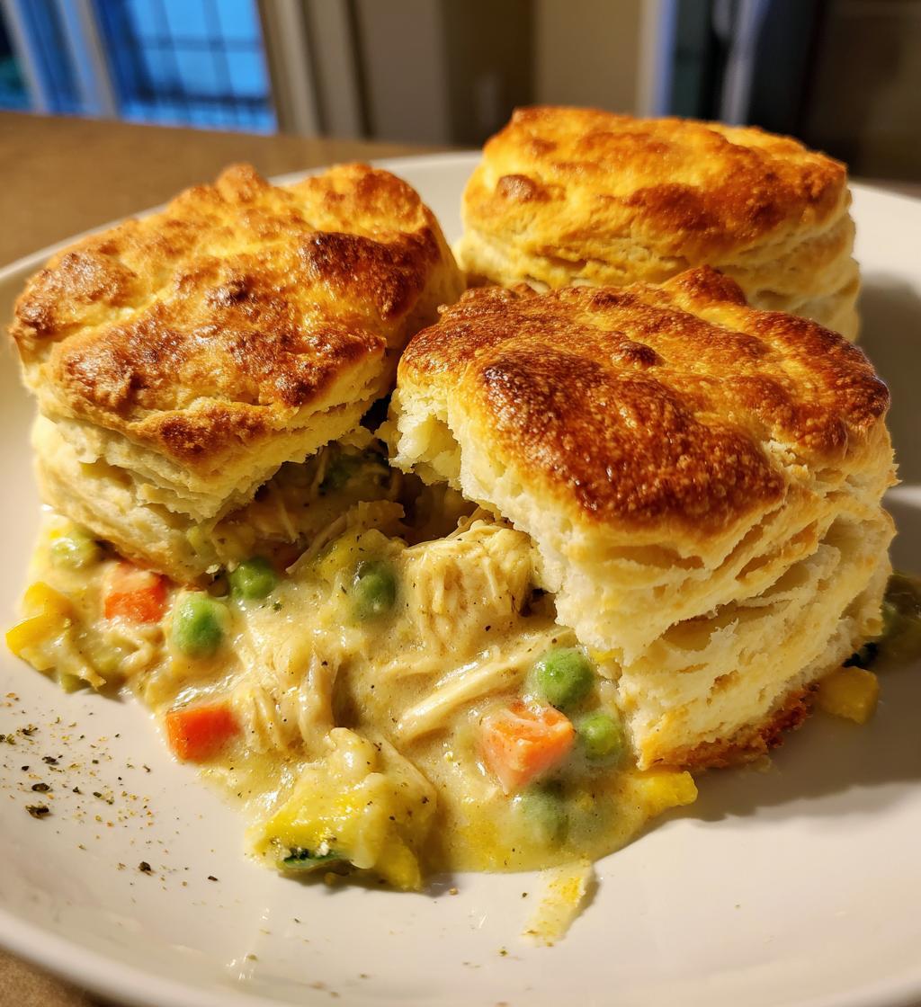 Chicken Pot Pie Biscuits