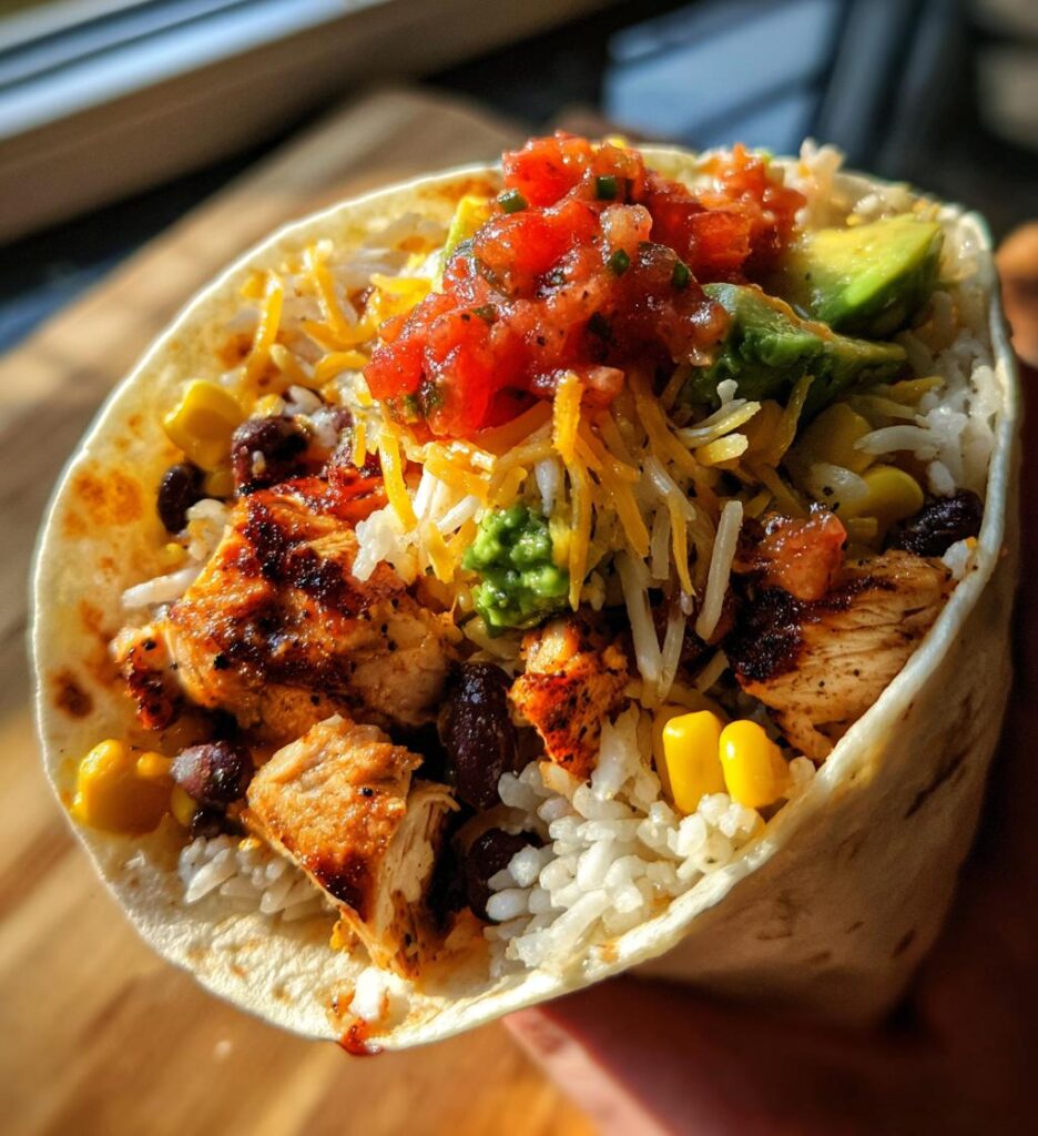 Chicken Rice Burritos