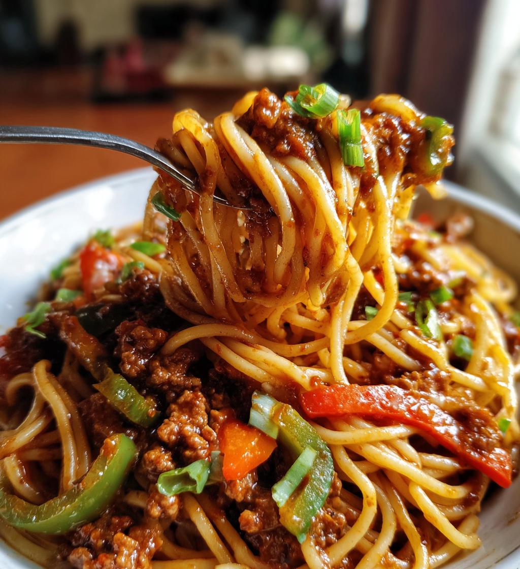 Chinese Meat Sauce Spaghetti - detail 1