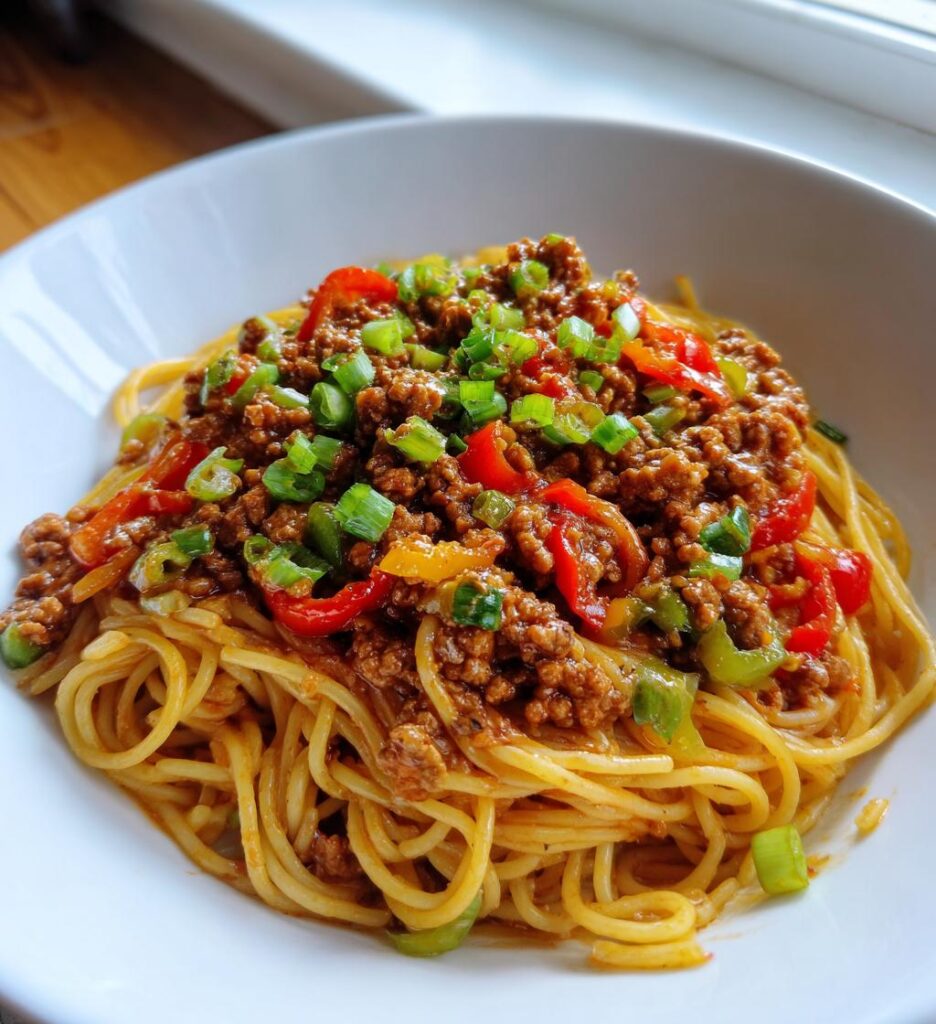 Chinese Meat Sauce Spaghetti