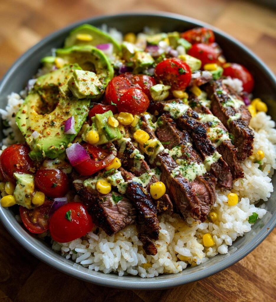 Cilantro Lime Steak Bowls
