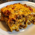 Creamed Cabbage and Ground Beef Casserole