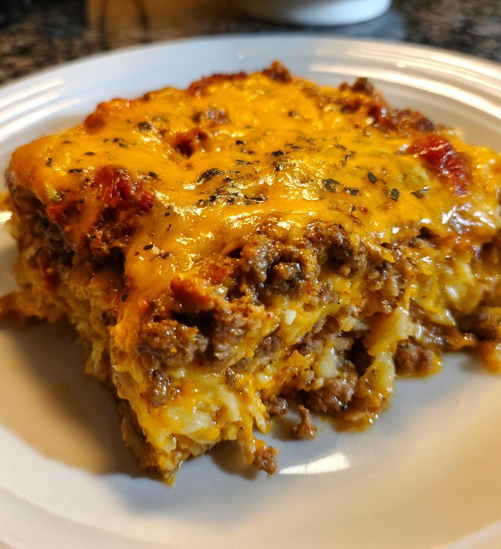 Creamed Cabbage and Ground Beef Casserole