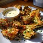 Crispy Baked Artichoke Hearts with Garlic Aioli