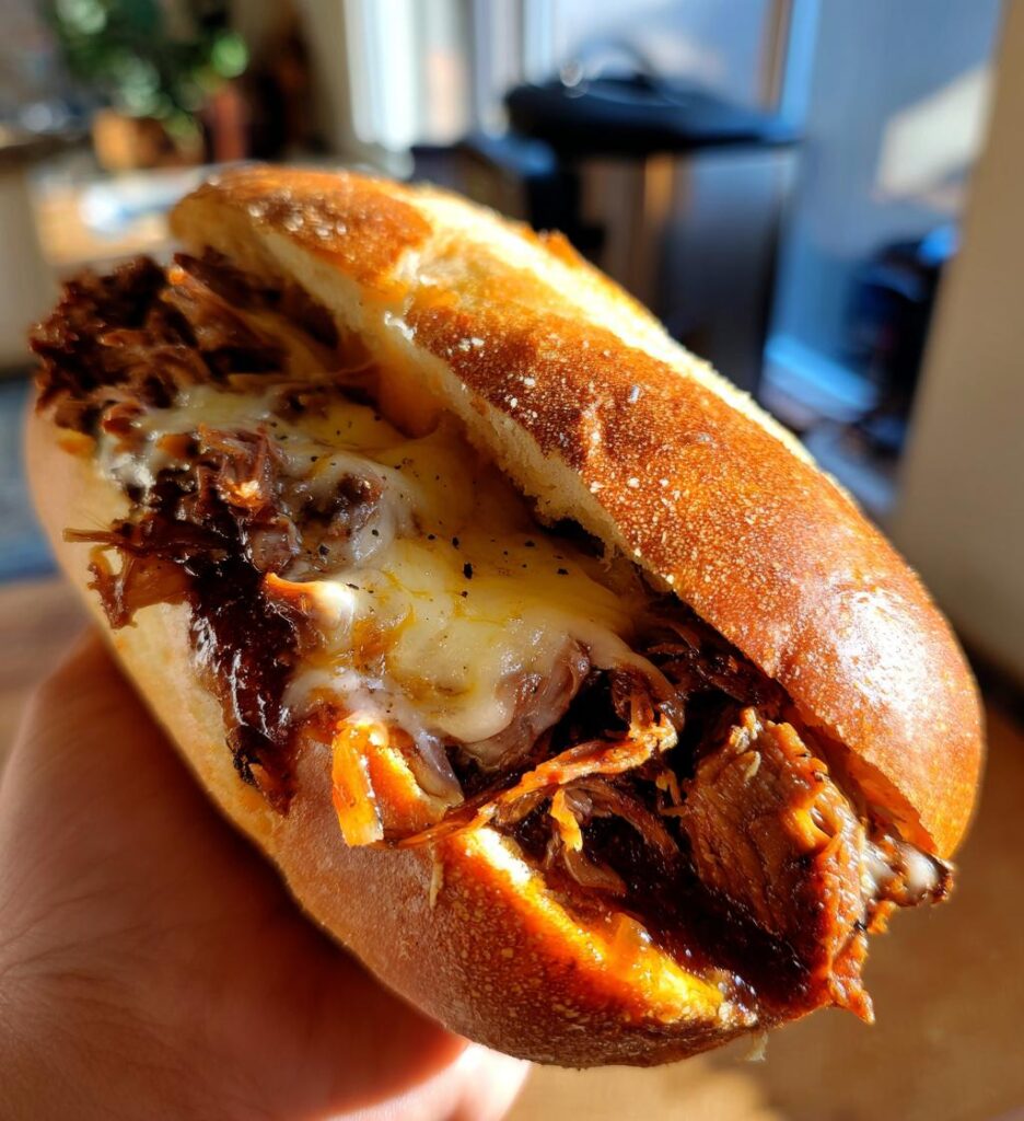Crockpot French Dip Sandwiches