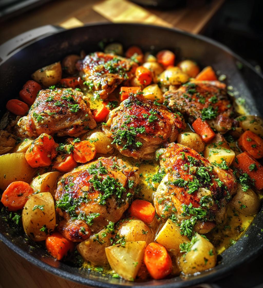 Garlic Butter Chicken Potatoes Carrots - detail 1