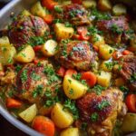 Garlic Butter Chicken Potatoes Carrots