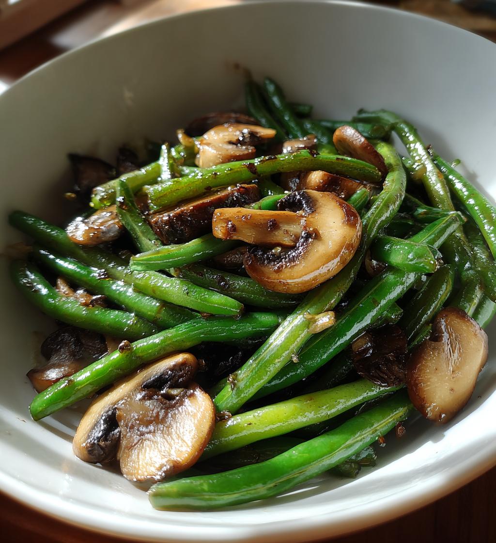 Garlic Green Beans Mushrooms